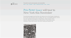 Desktop Screenshot of prixpictet.com